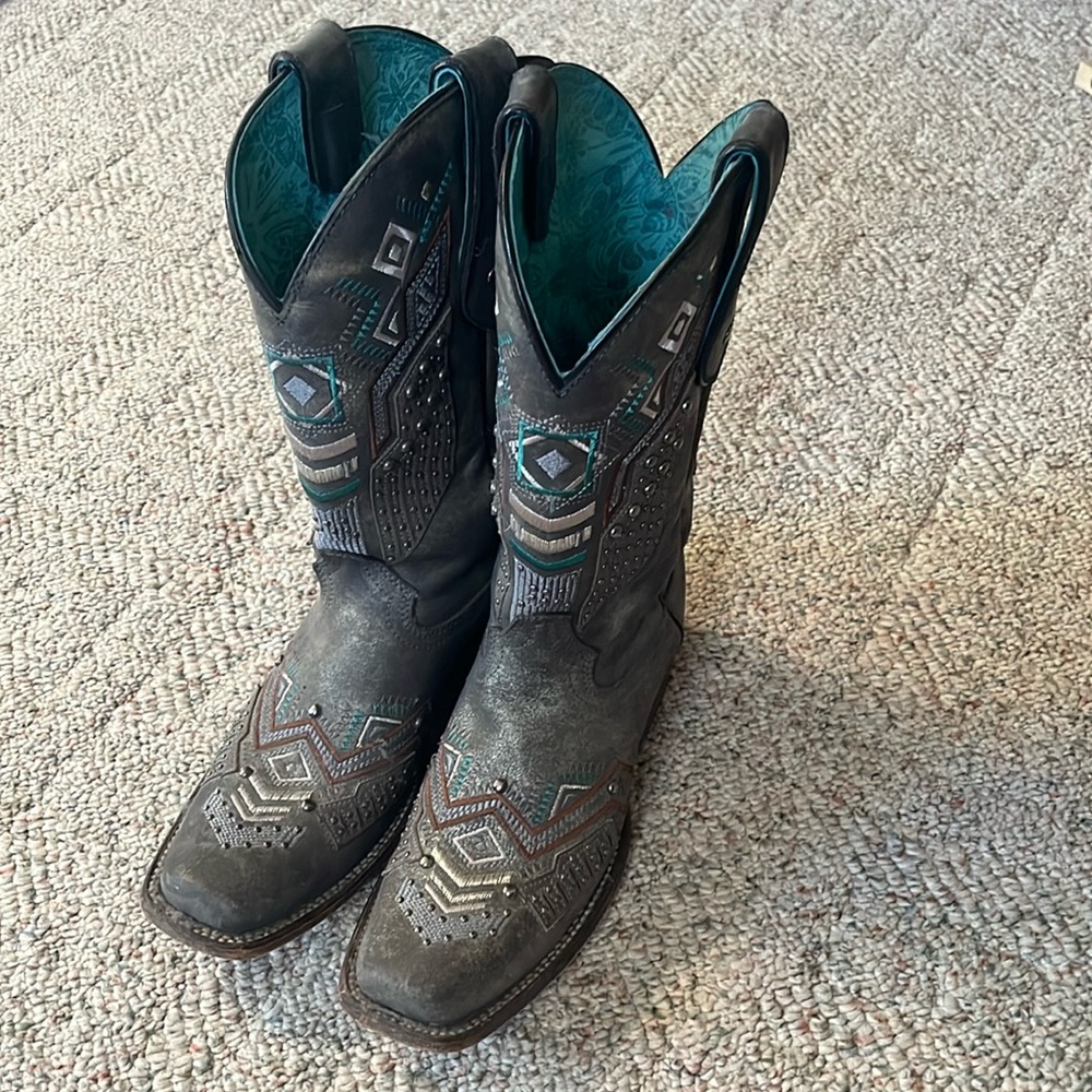Corral square toe cowgirl boots